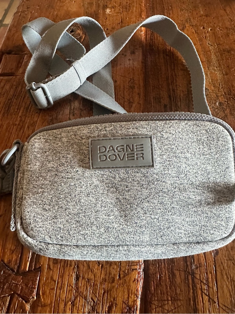 Dagne Dover Light Gray Crossbody Belt Bag